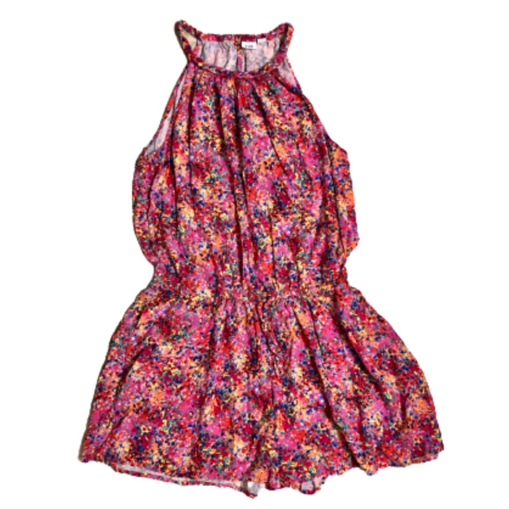 GAP Abstract Floral Sleeveless Romper Medium